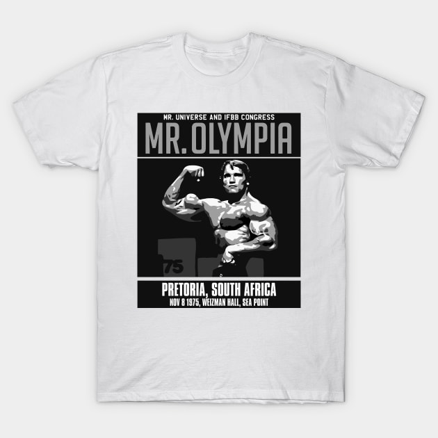 Mr Olympia 1975 T-Shirt by inkstyl